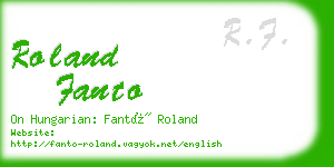 roland fanto business card
